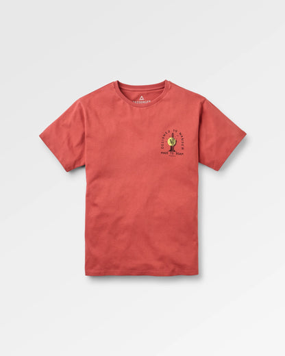 Explore T-shirt - Redwood - Flatlay