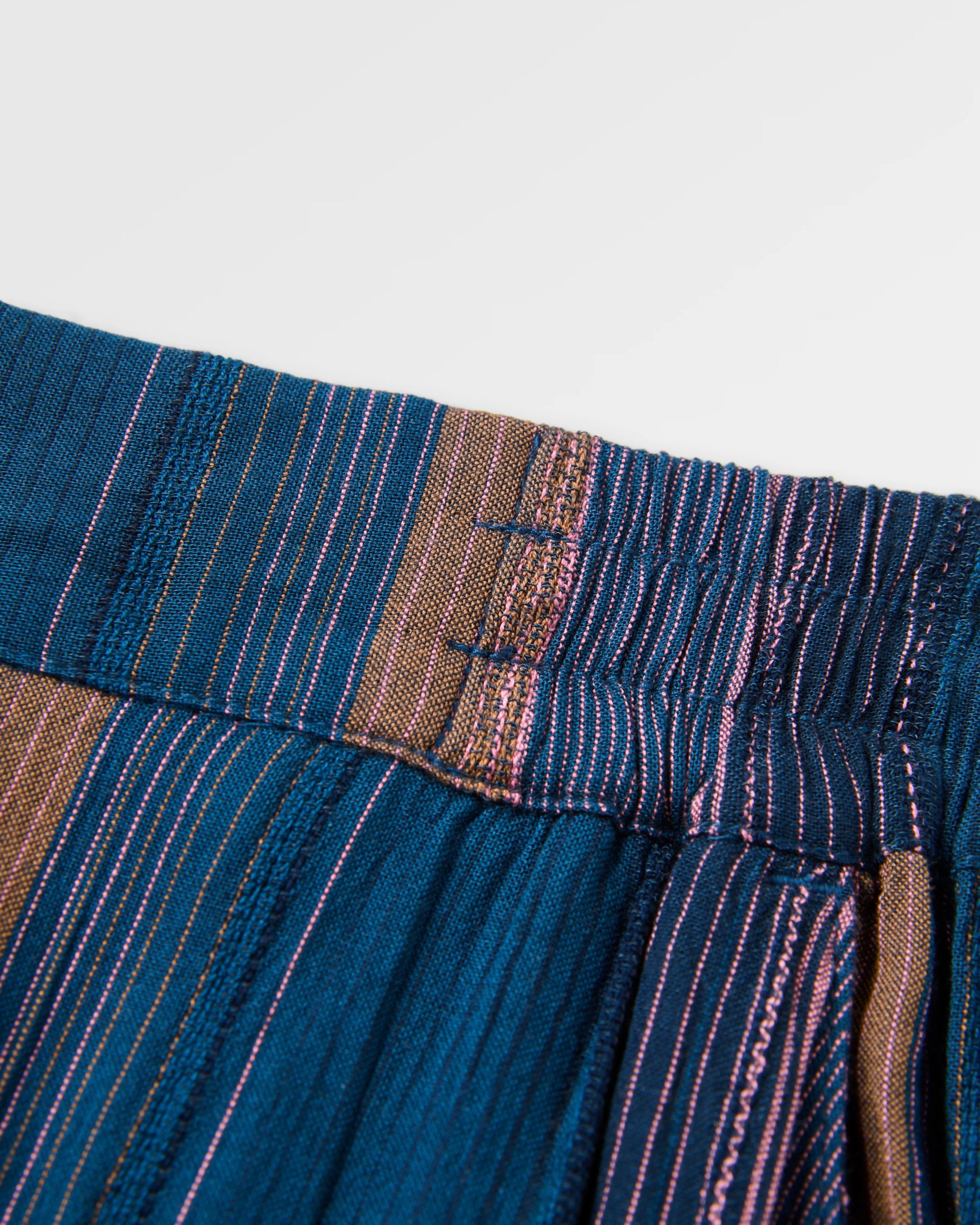 Zephyr Woven Maxi Skirt 2.0 - Dark Denim Multi Stripe - Flatlay