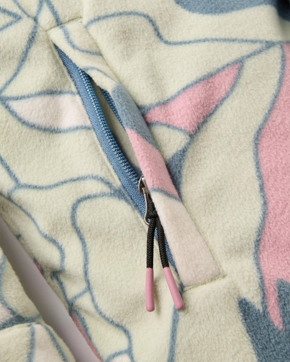 East Polar Fleece Shirt - Slower Rhythms Stormy Blue - Flatlay
