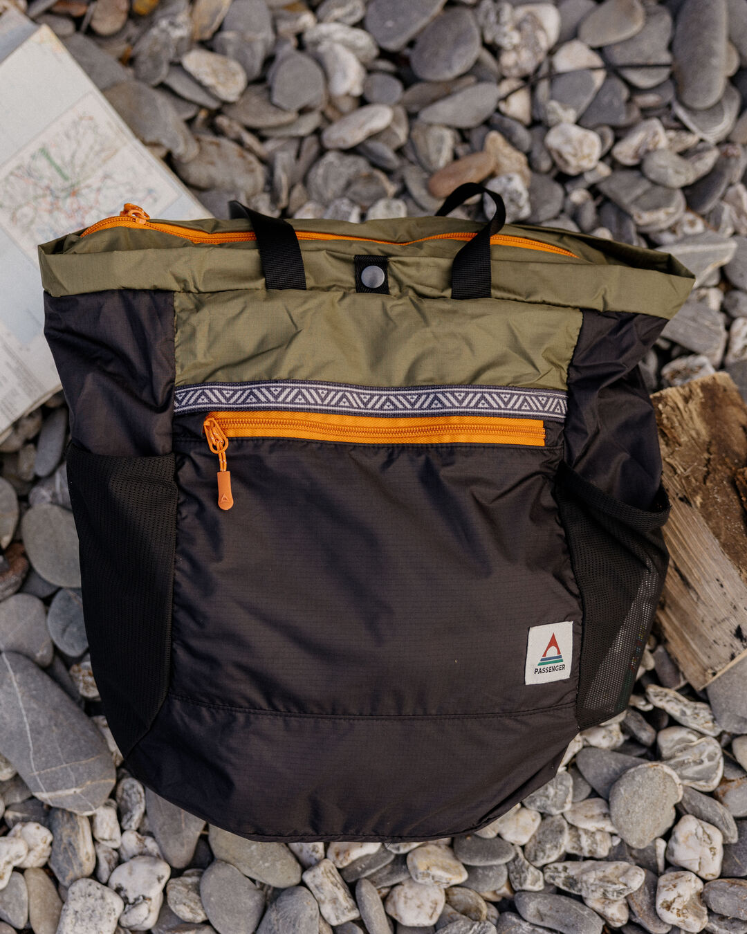 Stow Tote Backpack - True Black/ Khaki