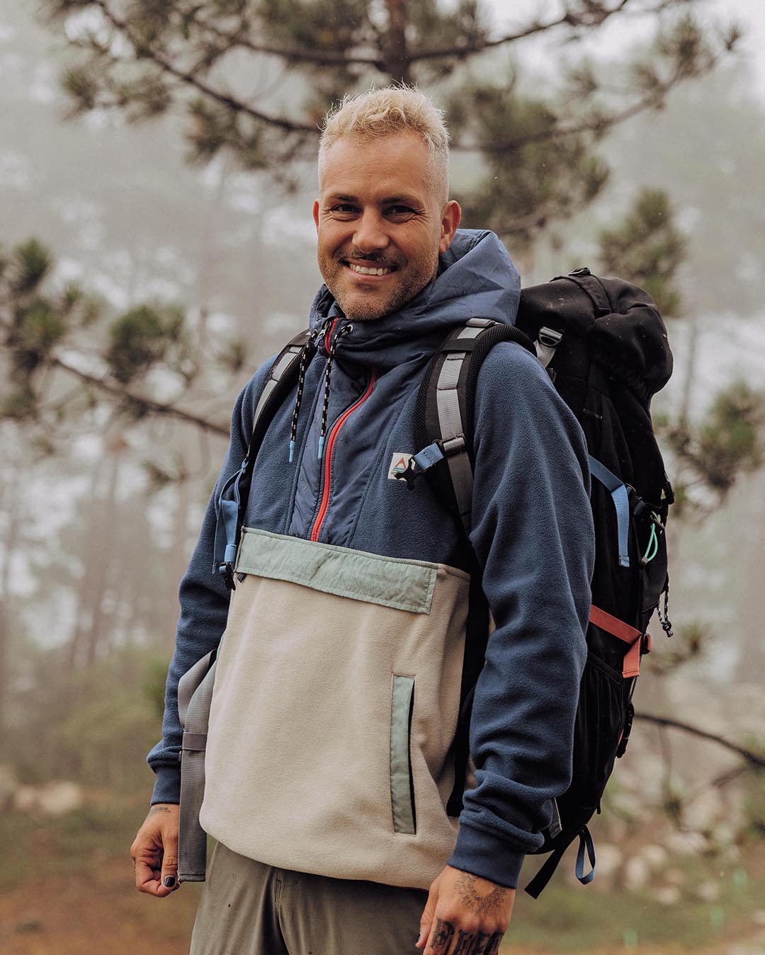 Wayfarer Recycled 65L Backpack - Black - Lifestyle - Male