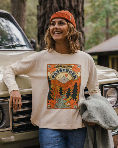 Rambling Recycled Cotton LS T-Shirt - Birch - Lifestyle