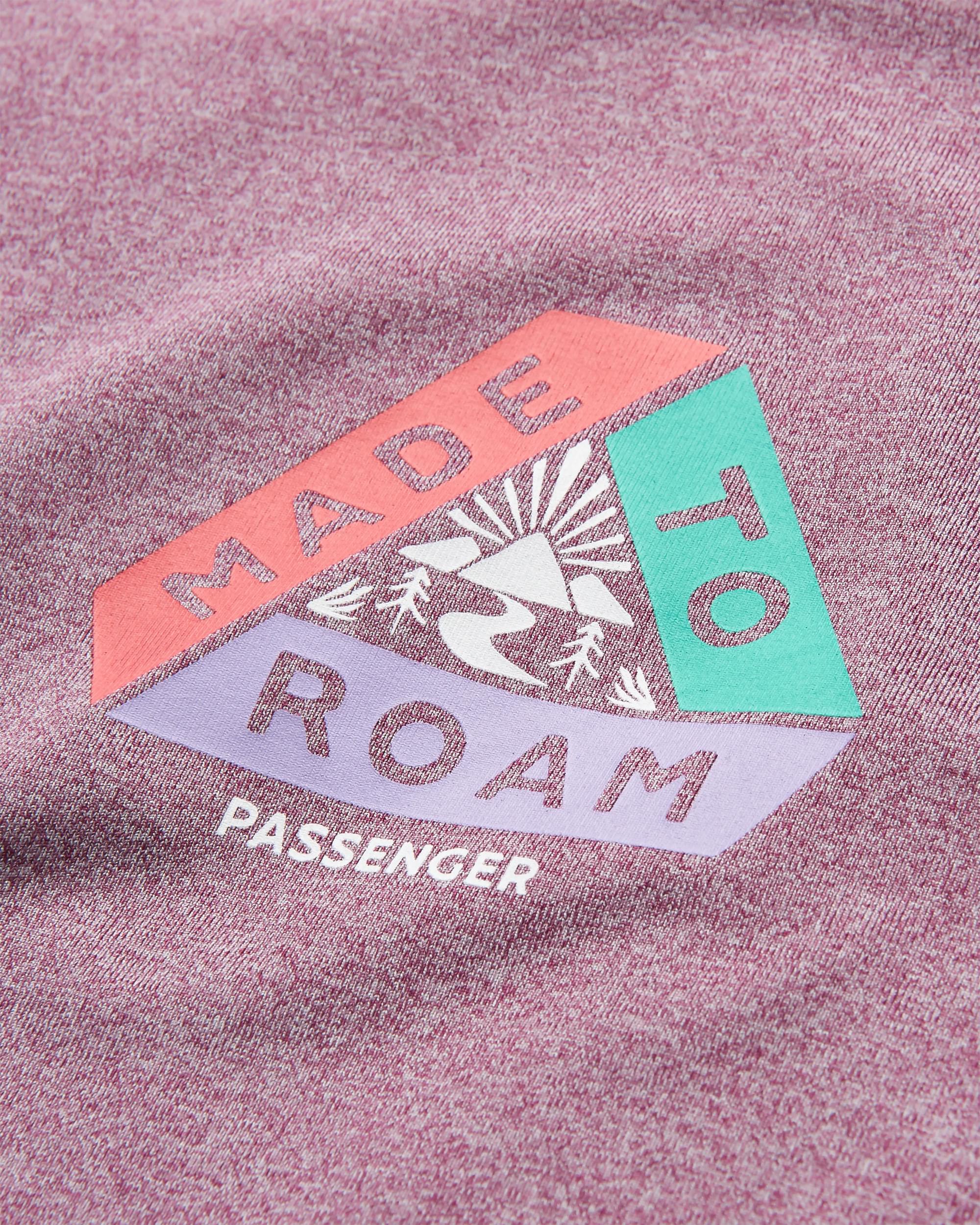 Aurora Active T-Shirt - Berry Marl - Flatlay