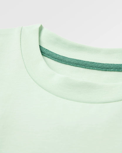 Snapshot Organic Cotton Relaxed Fit T-Shirt - Spearmint - Flatlay