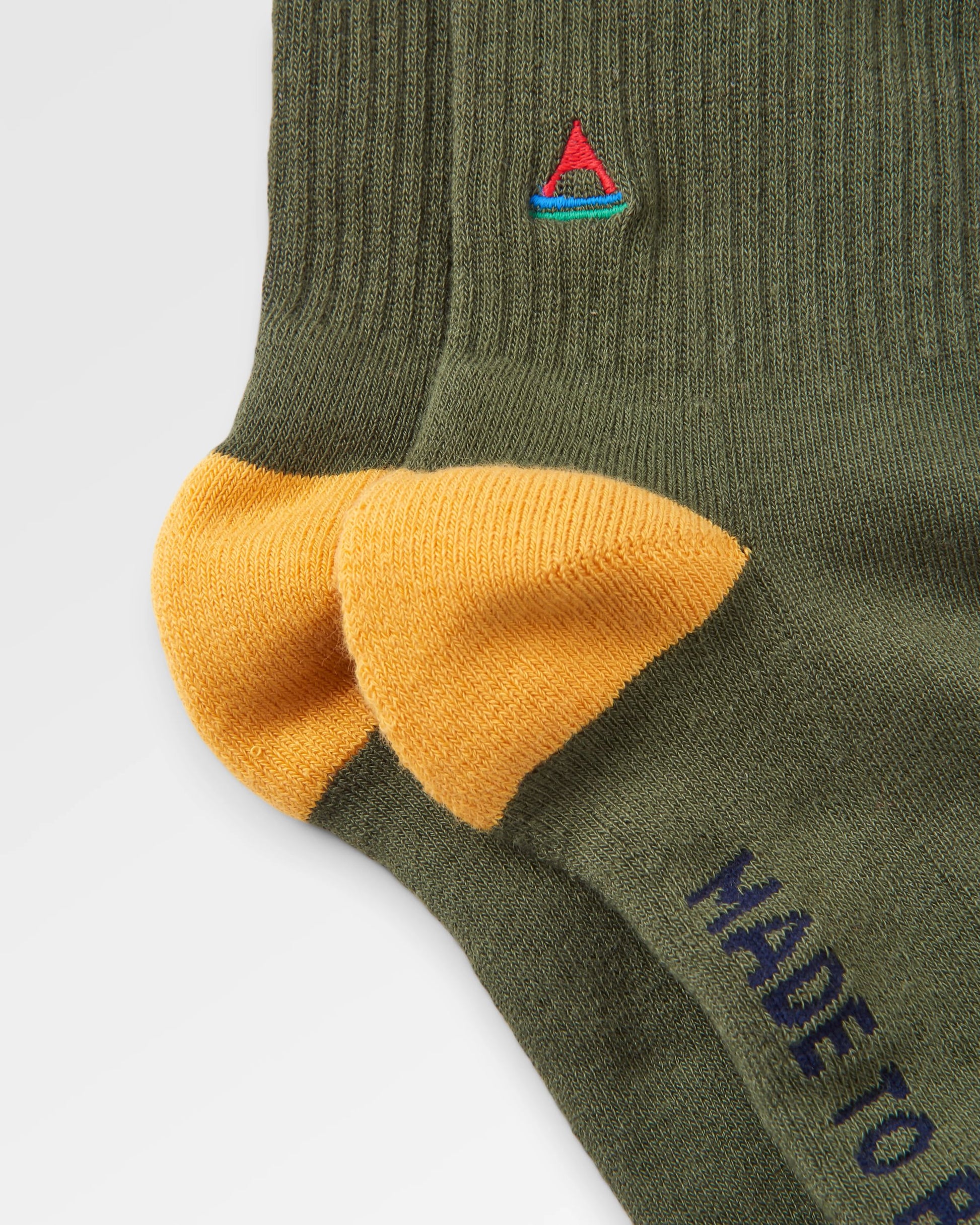 Organic Midweight Crew Socks - Khaki