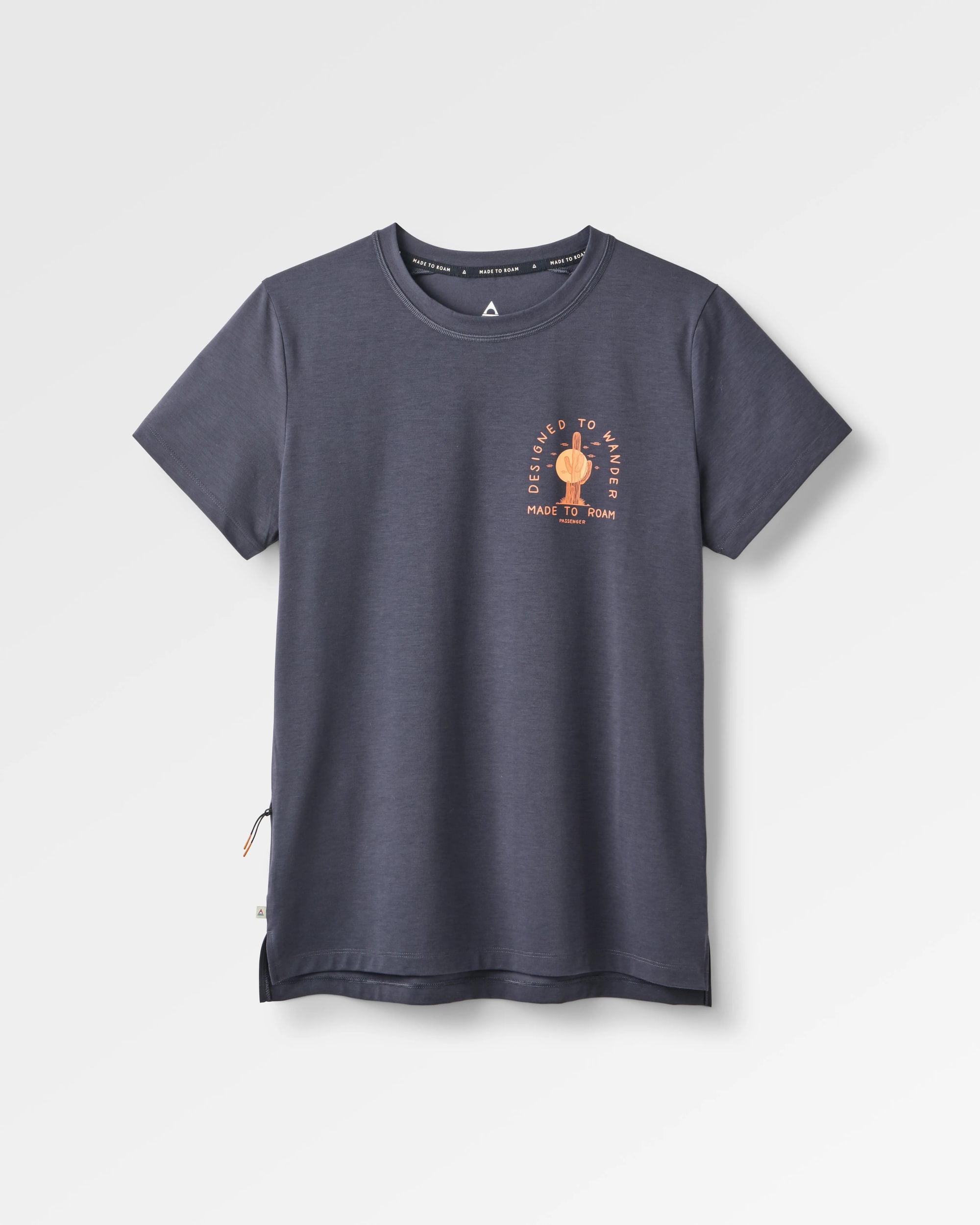 Ridescape Women's Active T-Shirt - Faded Black - Flatlay