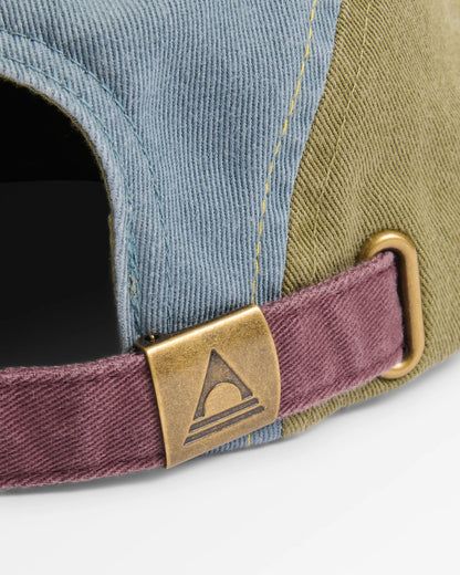 Fixie 5 Panel Cap - Dusty Ochre/Stormy Blue - Flatlay