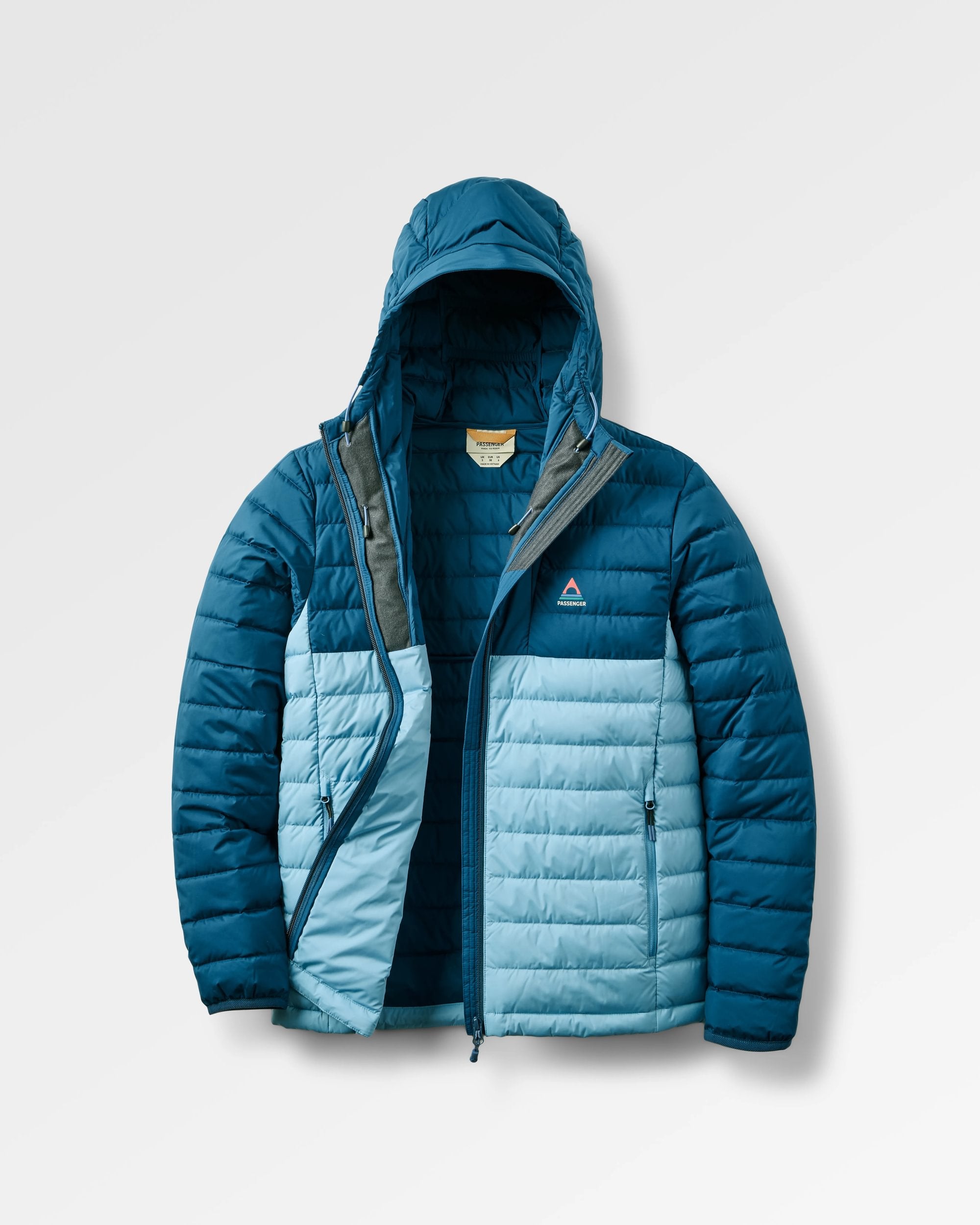 Northstar Down Recycled Jacket - Retro Blue/Tidal Blue - Flatlay