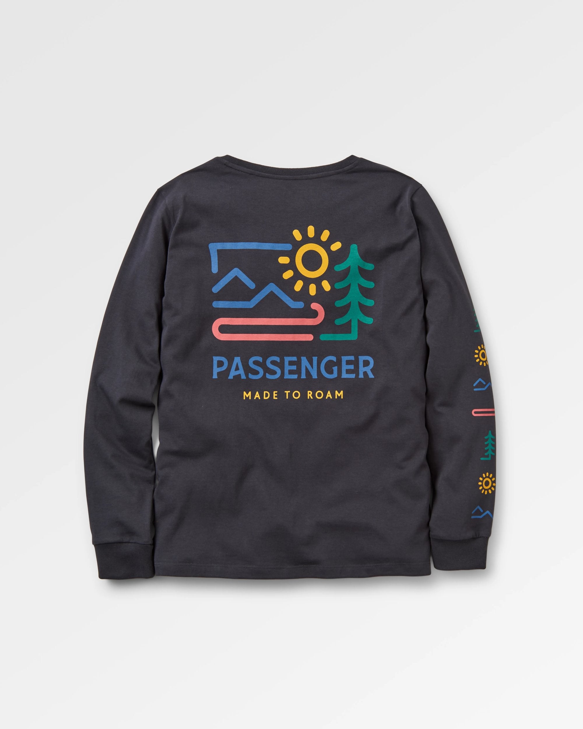 Phoenix Recycled LS T-Shirt - Black - Flatlay