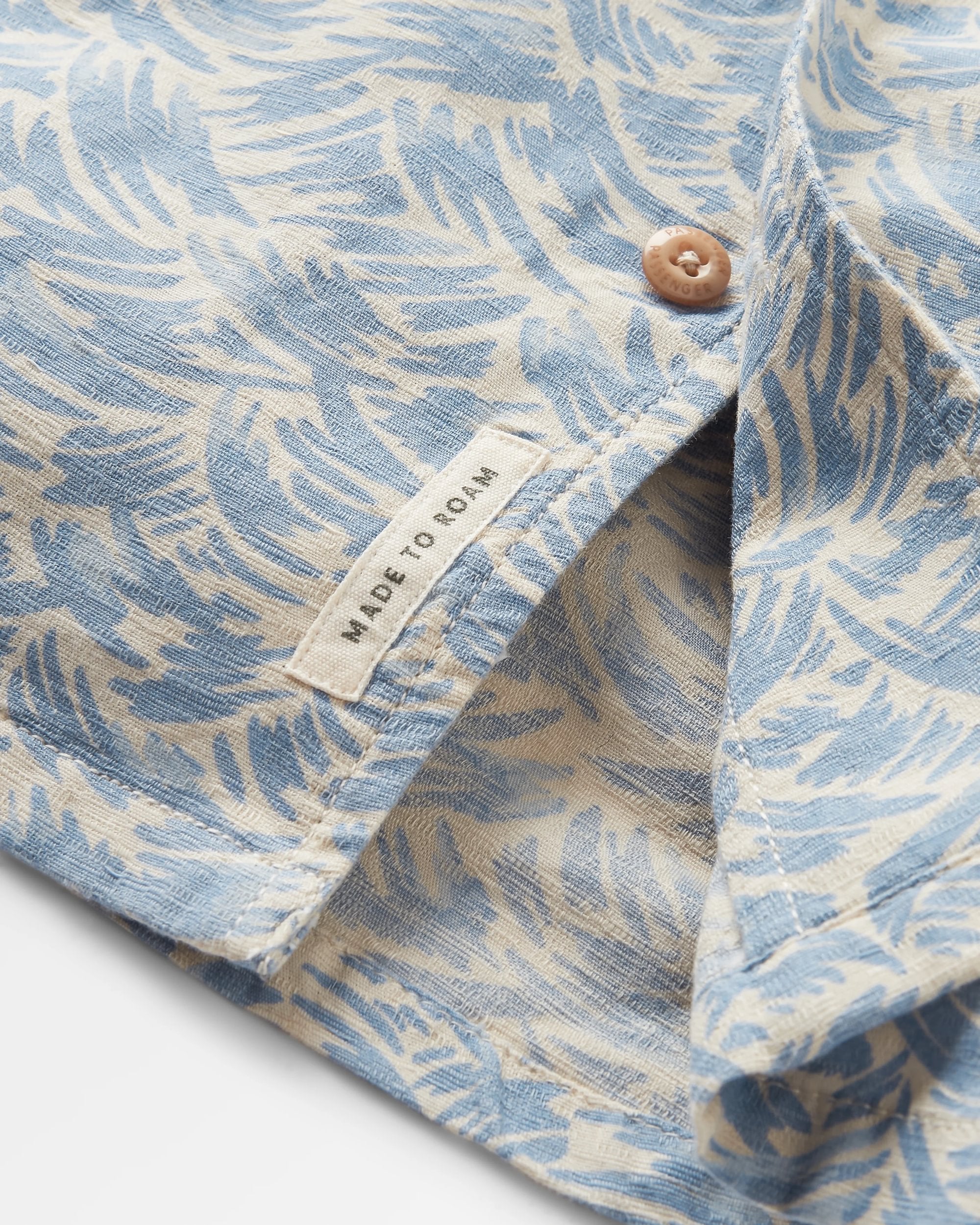 Cove Textured Organic Cotton Shirt - Waves Birch - Flatlay