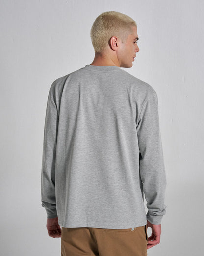 Beyond Relaxed Fit LS T-Shirt - Grey Marl - Studio Model