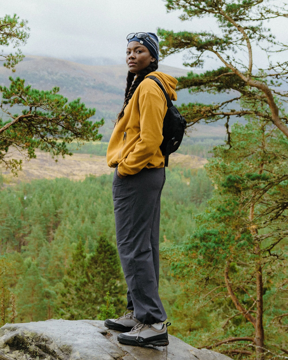 Ayla Micro Polartec® Hooded Fleece - Dusty Ochre - Lifestyle