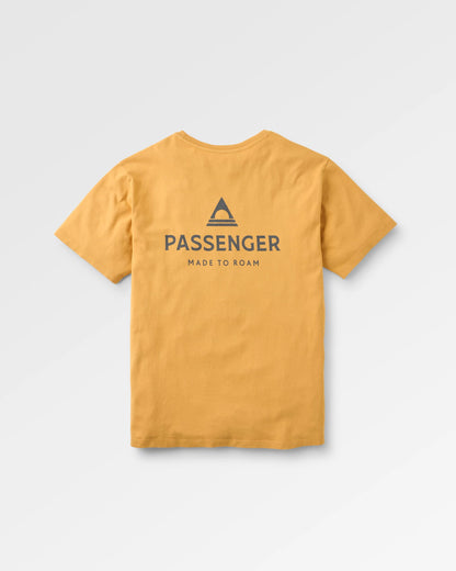 Passenger Recycled Cotton T-Shirt - Spruce Yellow - Flatlay