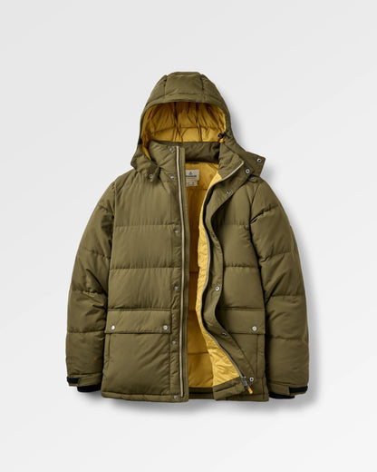 Grounded Down Jacket - Dark Olive - Flatlay