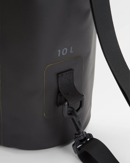 Tide 10L Recycled Dry Bag - Black - Flatlay