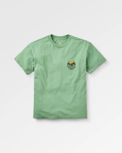 Laidback Recycled Cotton Relaxed Fit T-Shirt - Stem Green - Flatlay