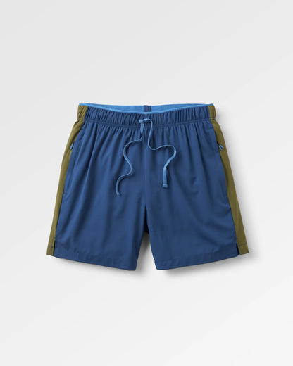 Swift Recycled Trail Short - Dark Denim - Flatlay