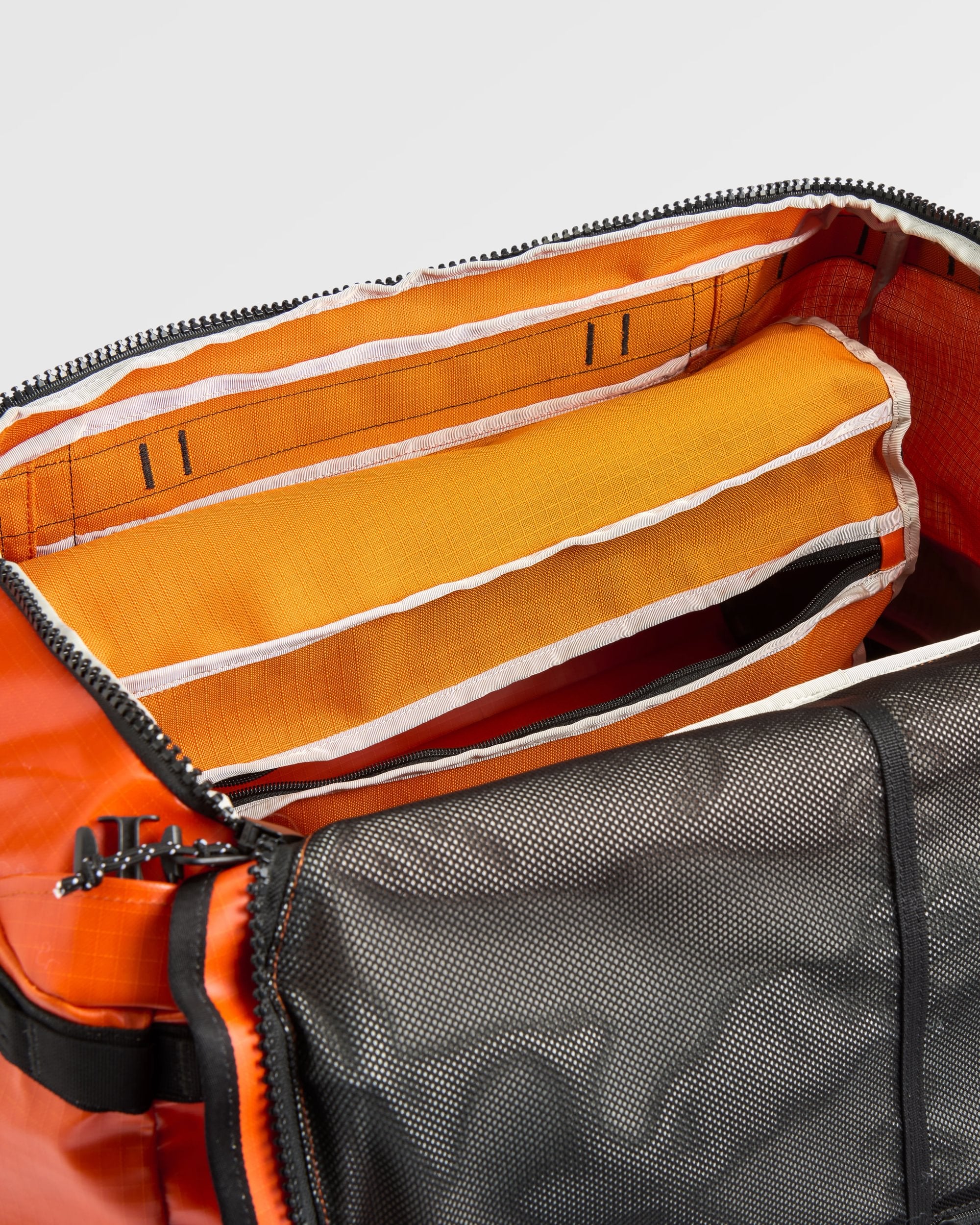 Roamer Recycled 60L Duffel Bag - Sunrise Orange - Flatlay
