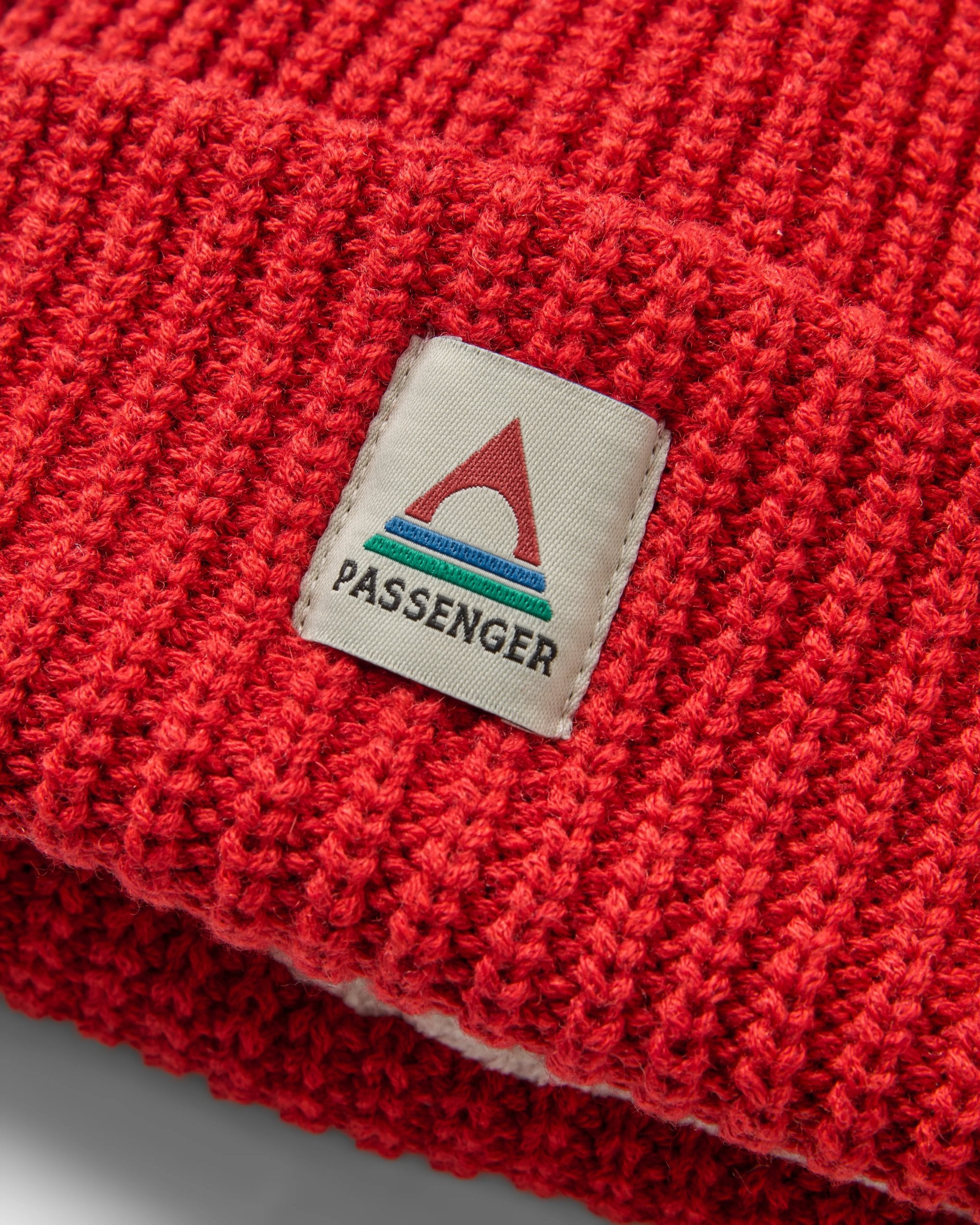 Beechwood Fleece Lined Recycled Beanie - Chilli - Flatlay