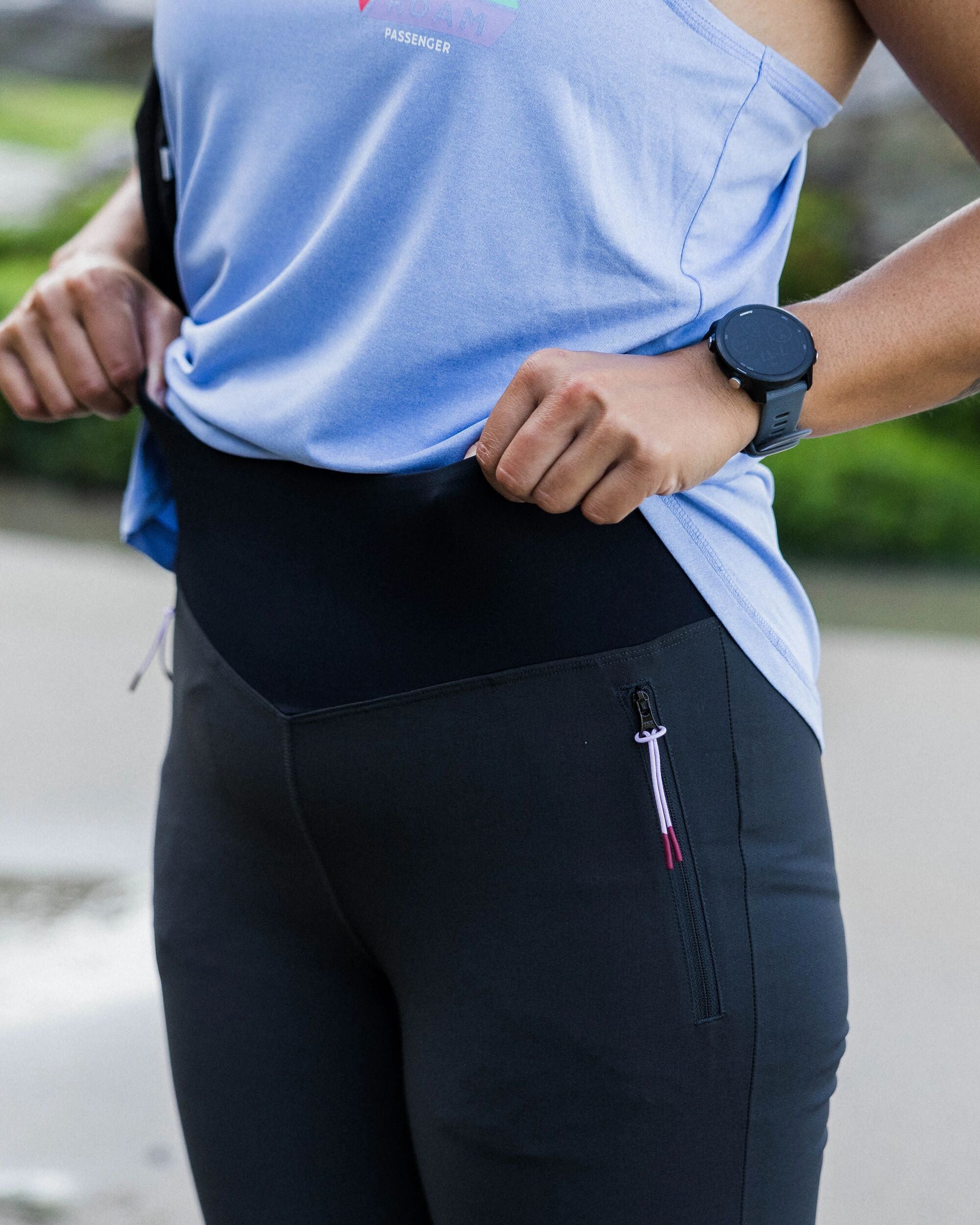 Wanderlust 4 Way Stretch Legging - Black - Lifestyle