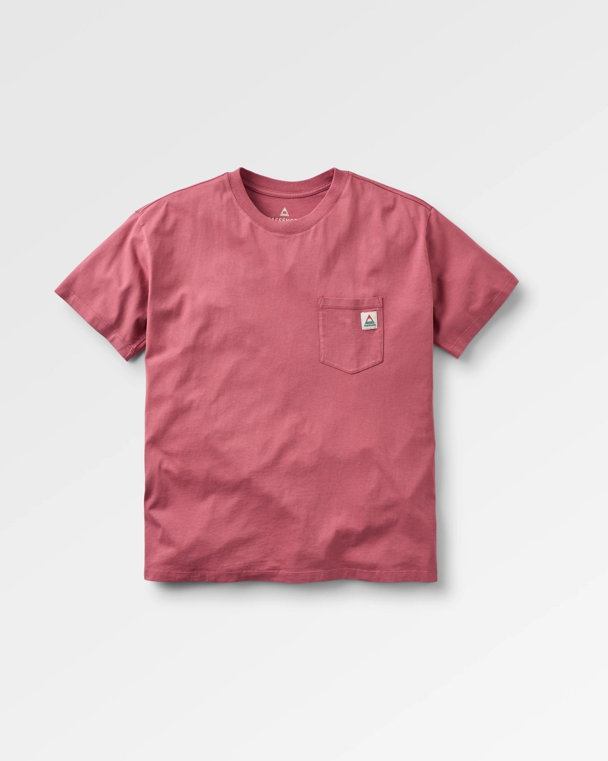 Heritage Organic Relaxed Fit T-Shirt - Mauve Dusk - Flatlay