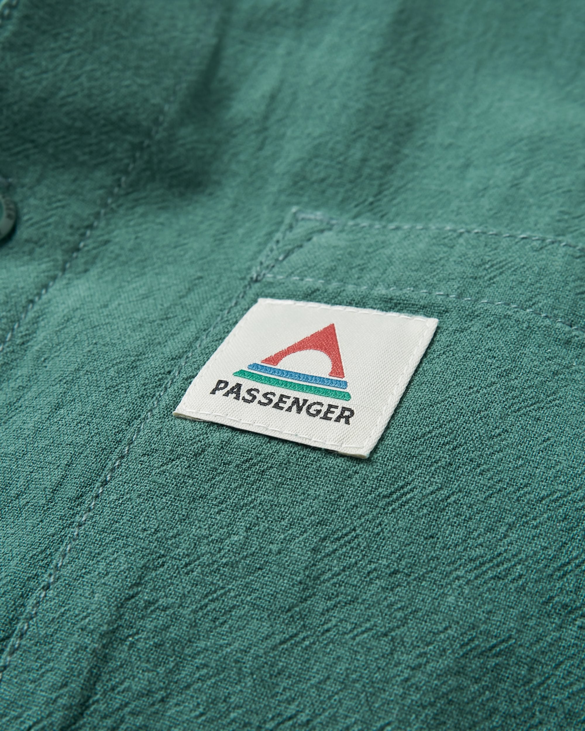 Arica Textured Organic Cotton Shirt - Deep Ocean - Flatlay