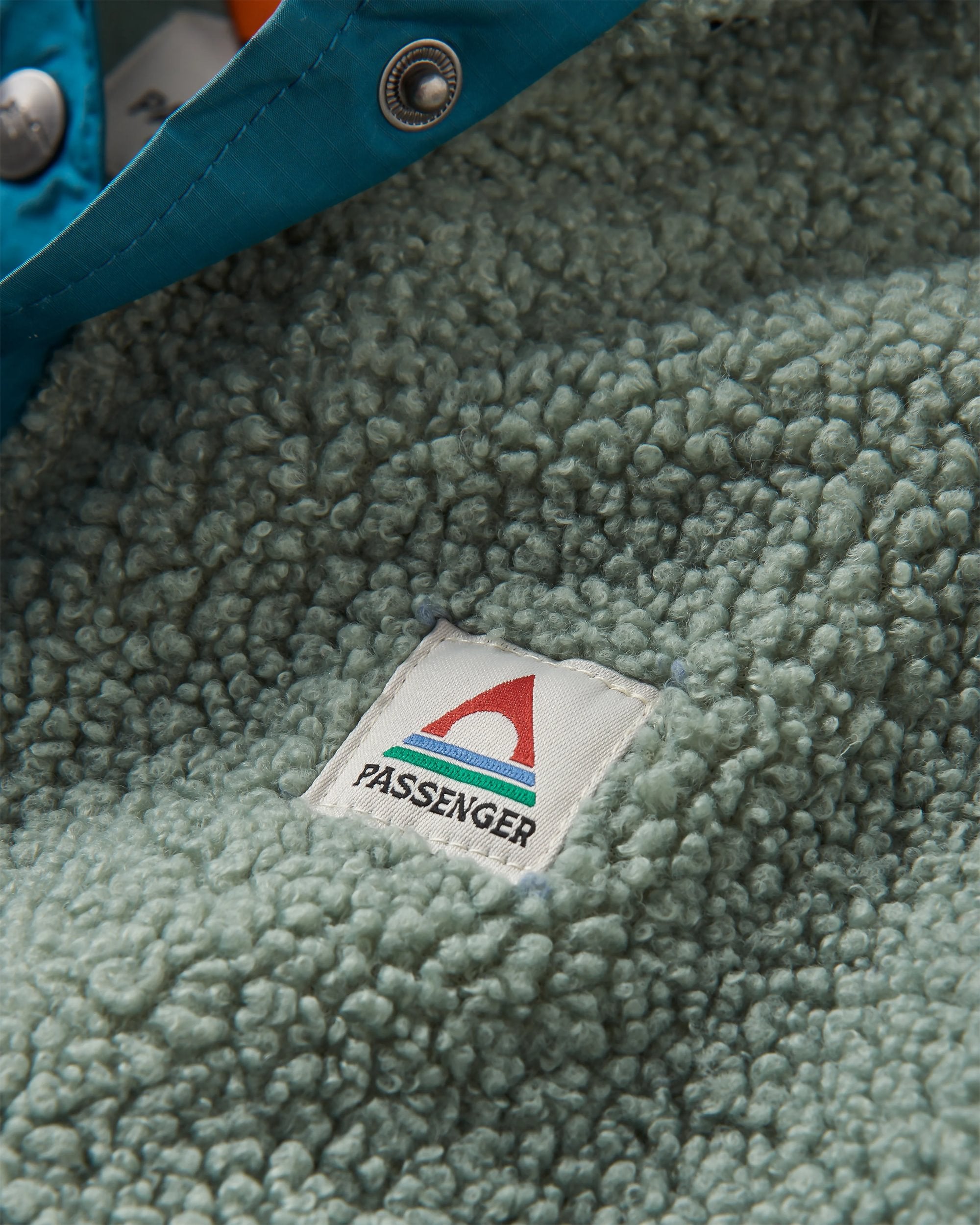 Calla Hooded Recycled Polar-Lined Fleece - Pistachio - Flatlay