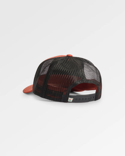 Core Organic Cotton Trucker Cap - Dark Rust - Flatlay