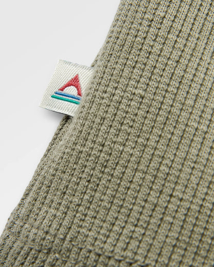 Out There Ribbed T-Shirt - Dusty Olive - Flatlay