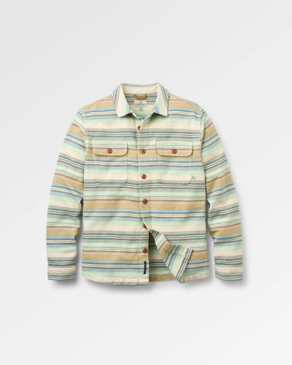 Island Twill Shirt - Caramel Beach Stripe - Flatlay