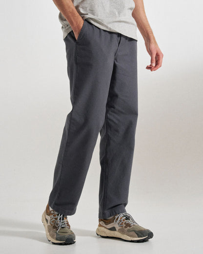 Adventurer Organic Canvas Trouser - Charcoal - Studio Model