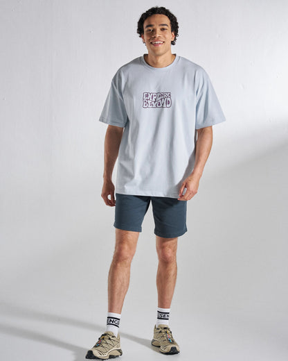 Beyond Relaxed Fit T-Shirt - Grey Blue - Studio Model