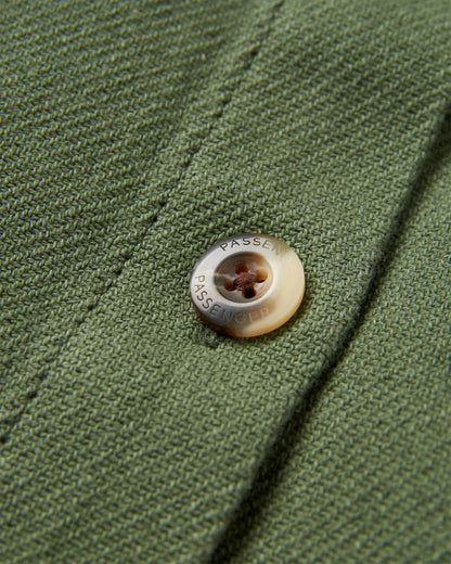Maya Twill Overshirt - Wild Green - Flatlay