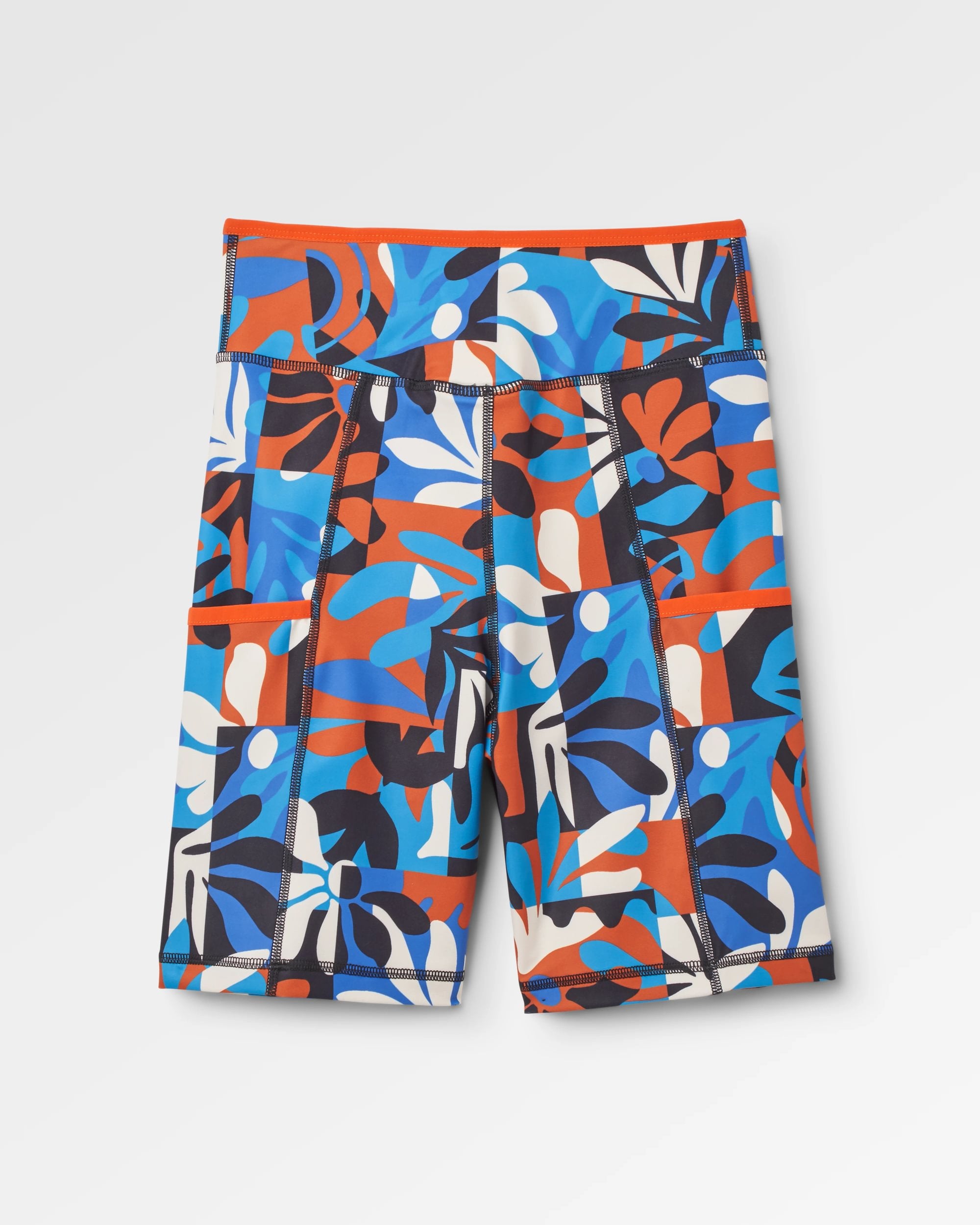 Mantra Recycled Active Short - Mountain Foliage Blue - Flatlay