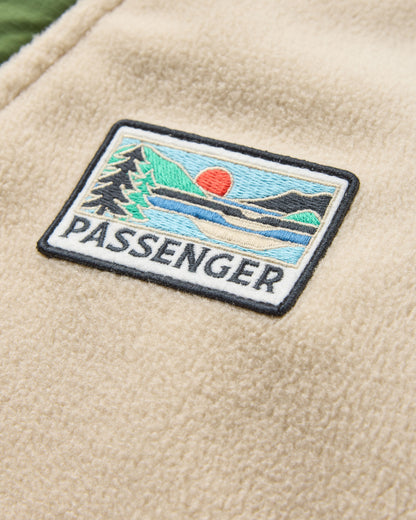 Alexander Recycled Hooded Polar Fleece - Feather/Wild Green
 - Flatlay