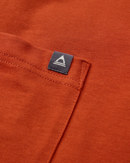 Heritage Relaxed Fit T-Shirt - Dark Rust - Flatlay