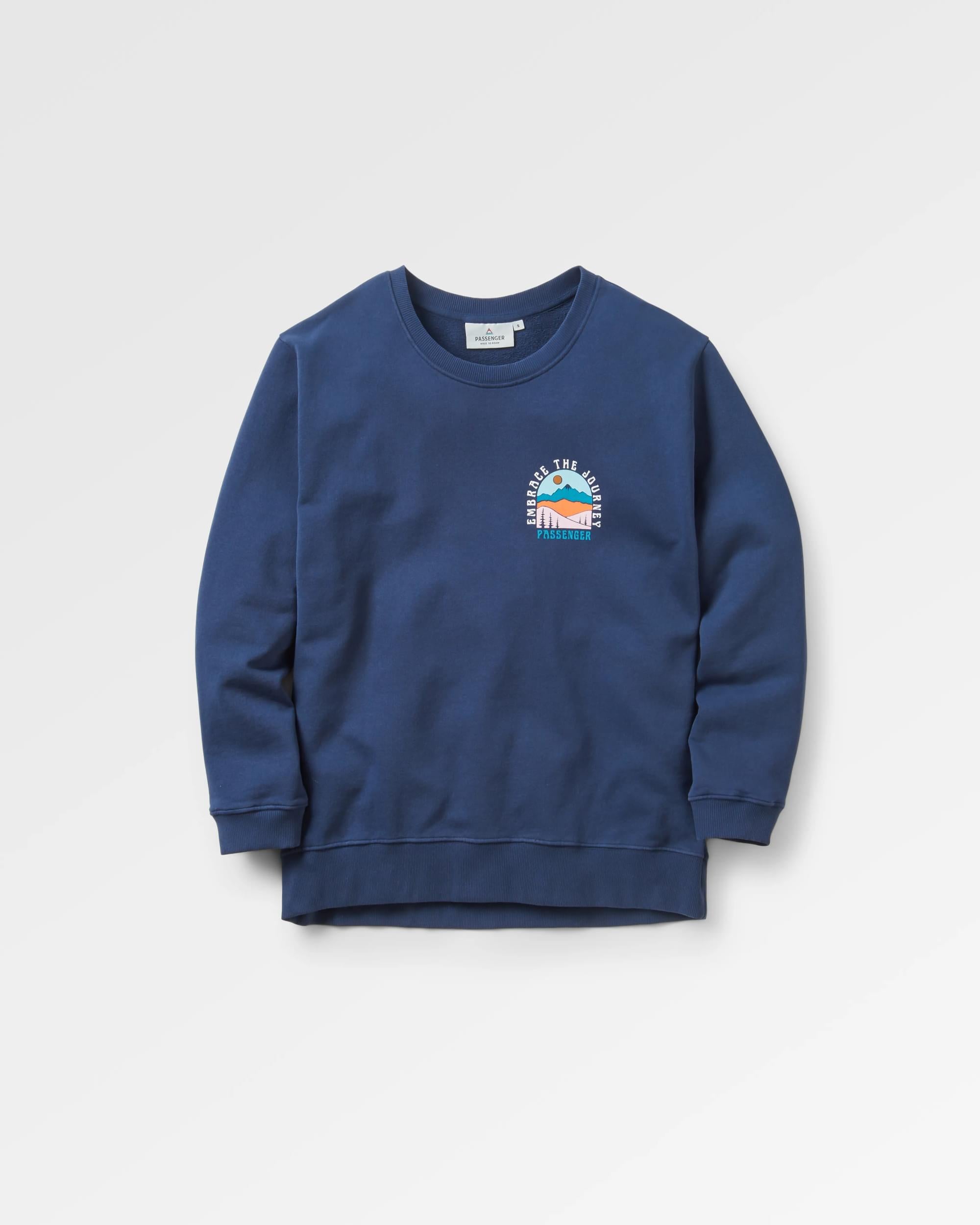 Outlook Sweatshirt - Rich Navy - Flatlay