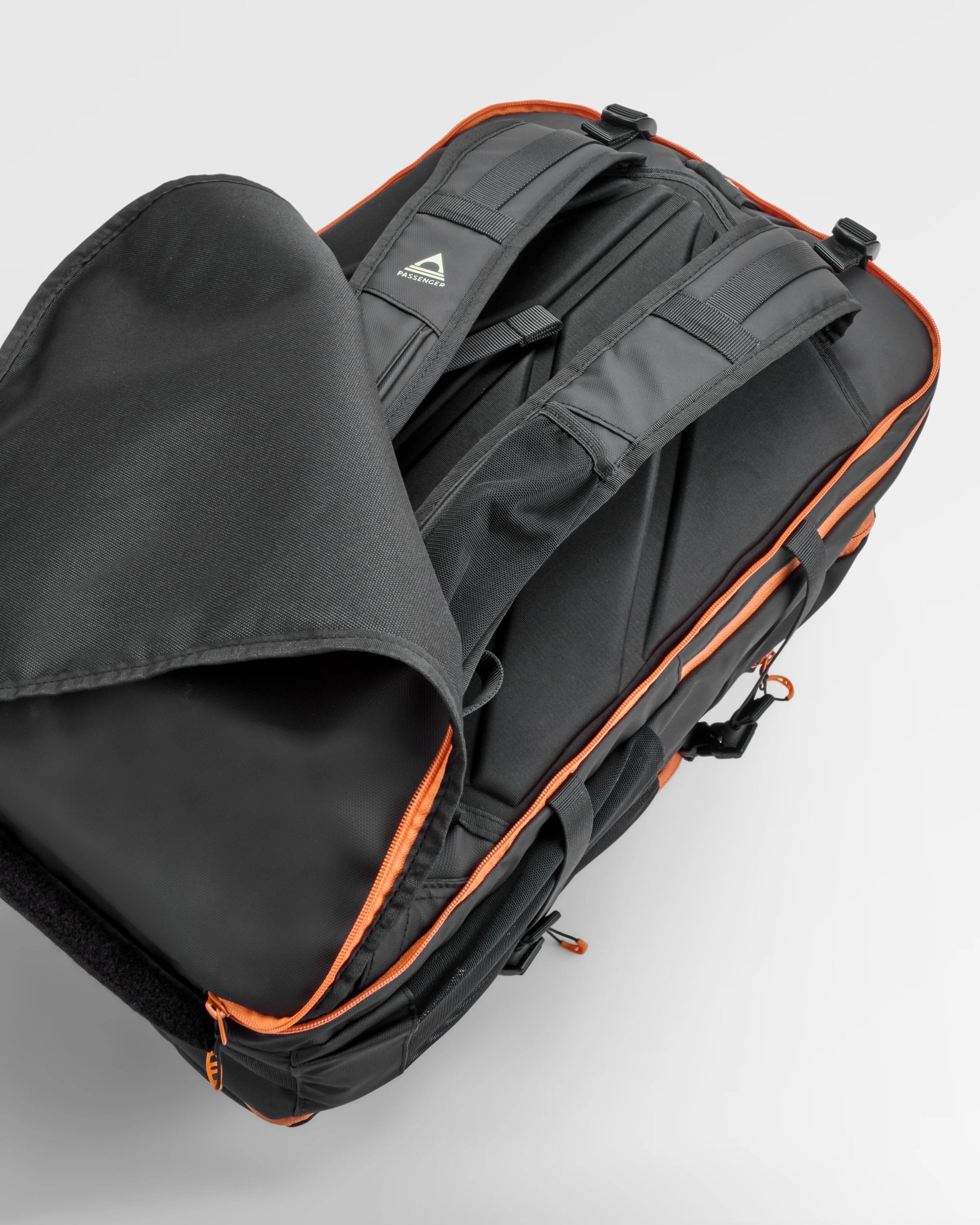 Atlas Recycled Backpack Duffel - Black - Flatlay