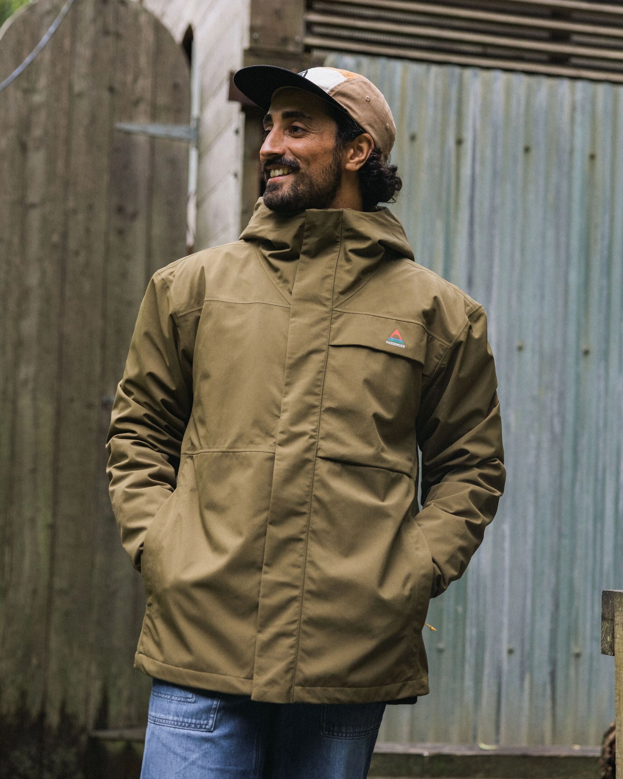 Overland Waterproof Jacket - Dark Olive - Lifestyle