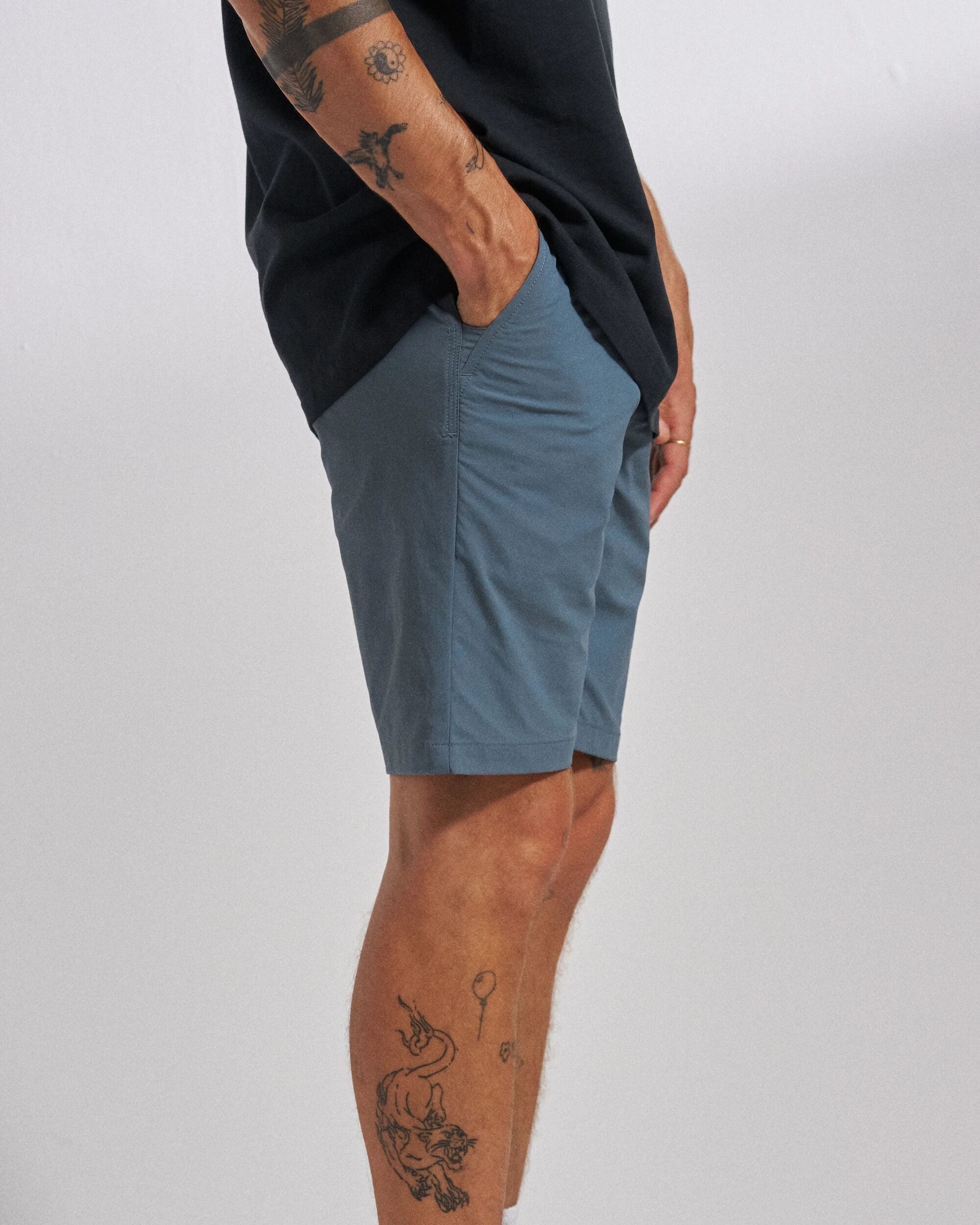 365 All Purpose NetPlus® Short - Storm Grey - Studio Model