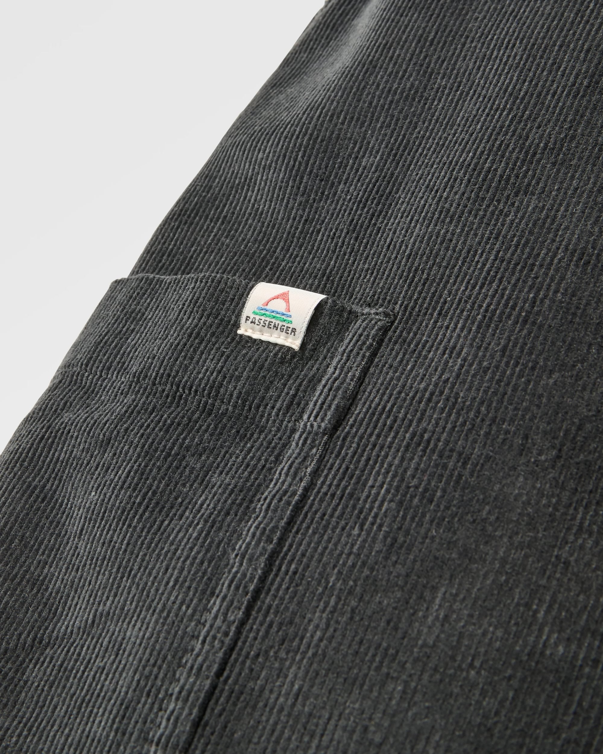 Someday Organic Corduroy Trouser - Black - Flatlay