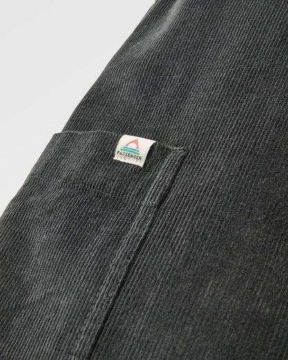 Someday Organic Corduroy Trouser - Black - Flatlay