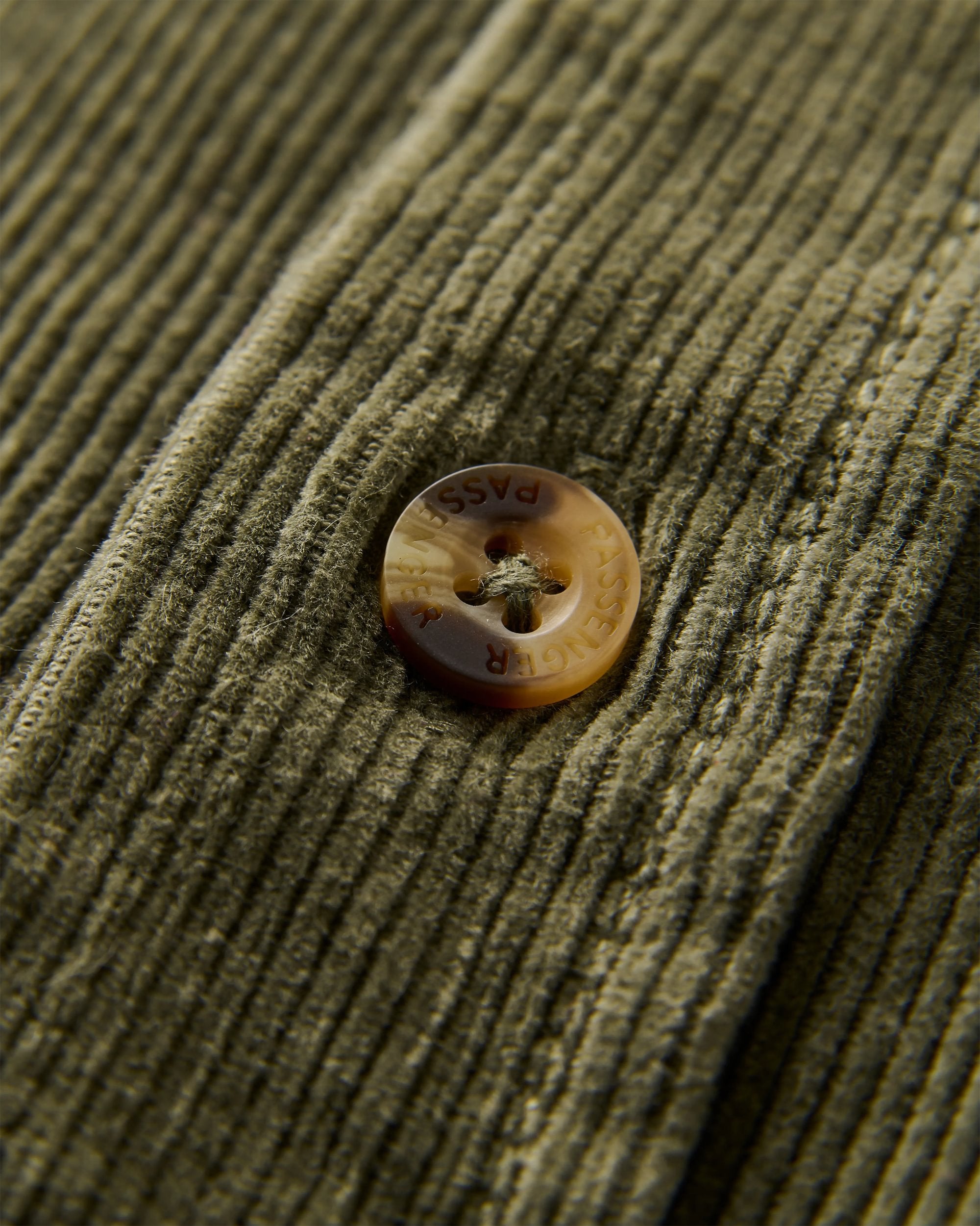 Backcountry Cord Shirt - Dusty Olive - Flatlay
