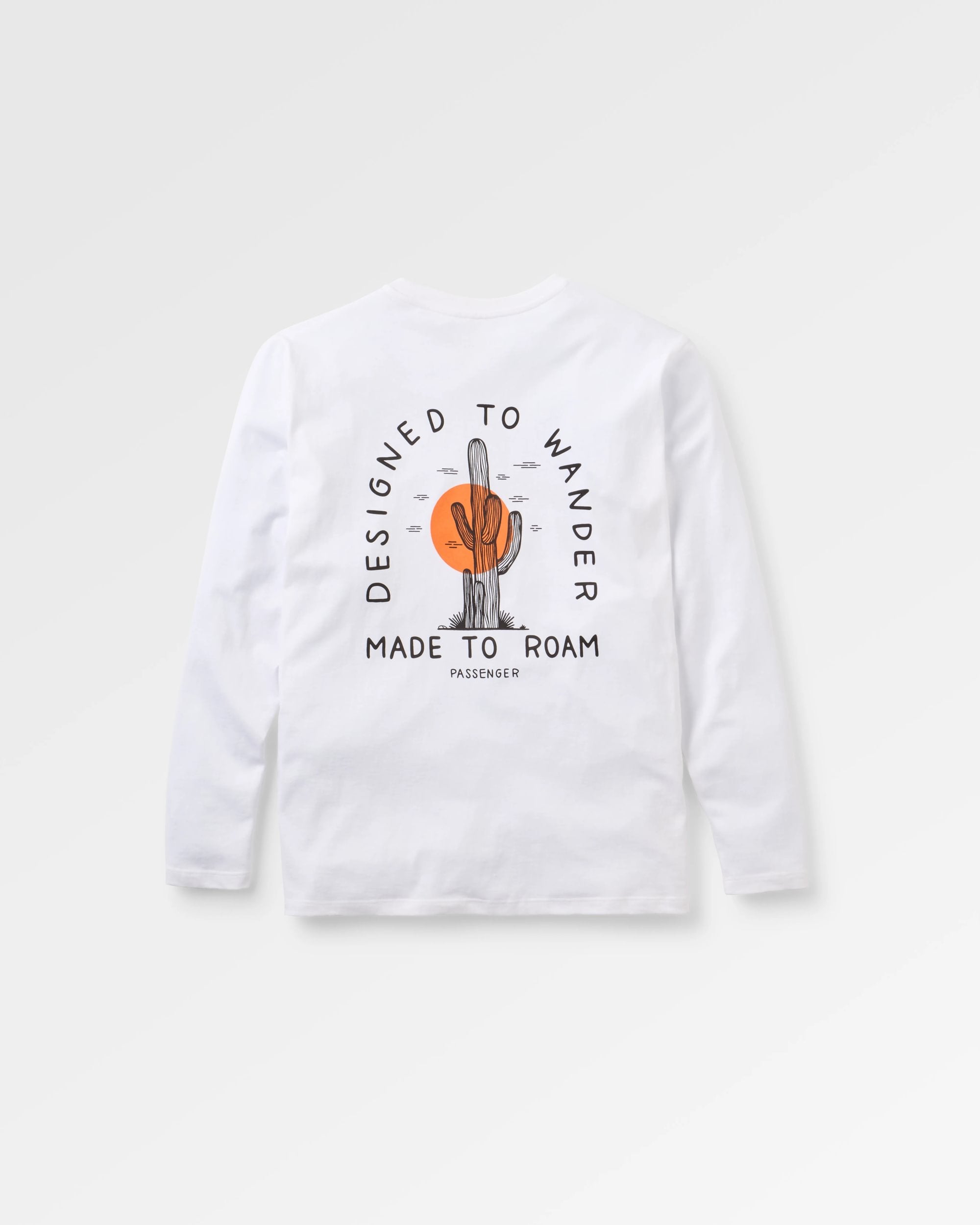 Explore LS T-Shirt - White - Flatlay