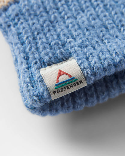 Nurture Recycled Fleece Lined Mittens - Faded Denim - Flatlay