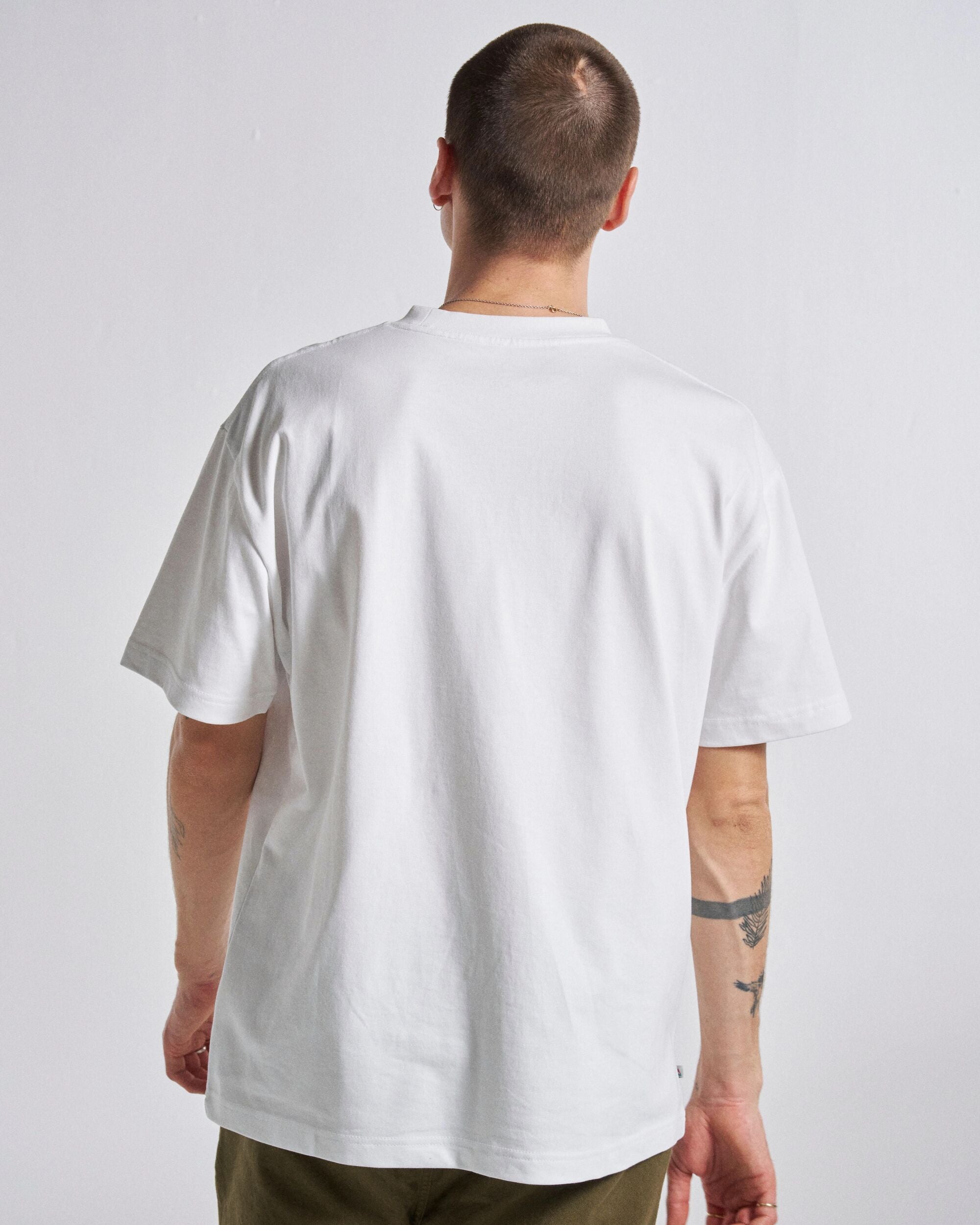 Vita Organic Relaxed Fit T-Shirt - White - Studio Model