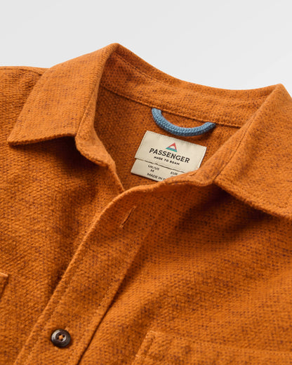 Backcountry Flannel Shirt - Retro Orange - Flatlay