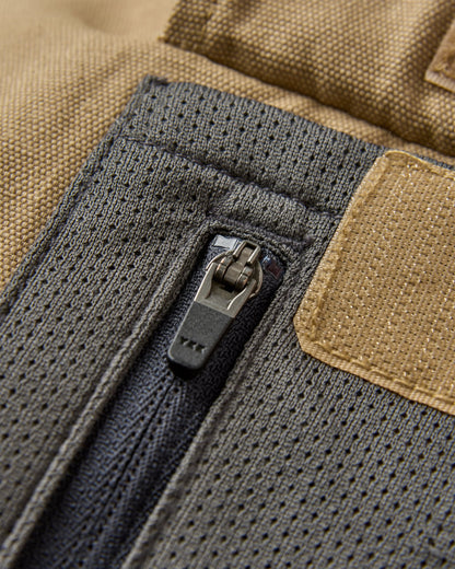 Explorers Organic Cotton Canvas Gilet - Stone - Flatlay