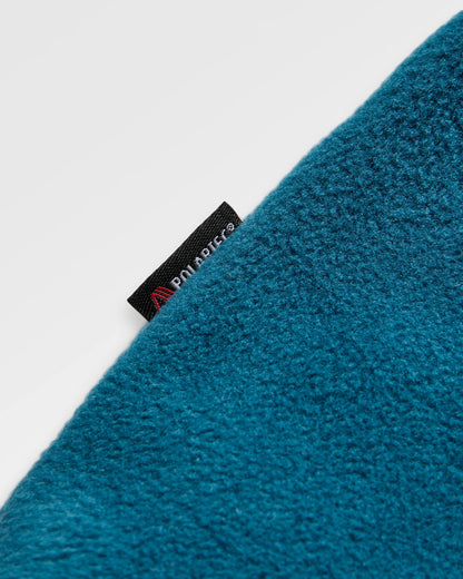 Woodland Hoodless Recycled Polartec® Fleece - Espresso/Tidal Blue - Flatlay