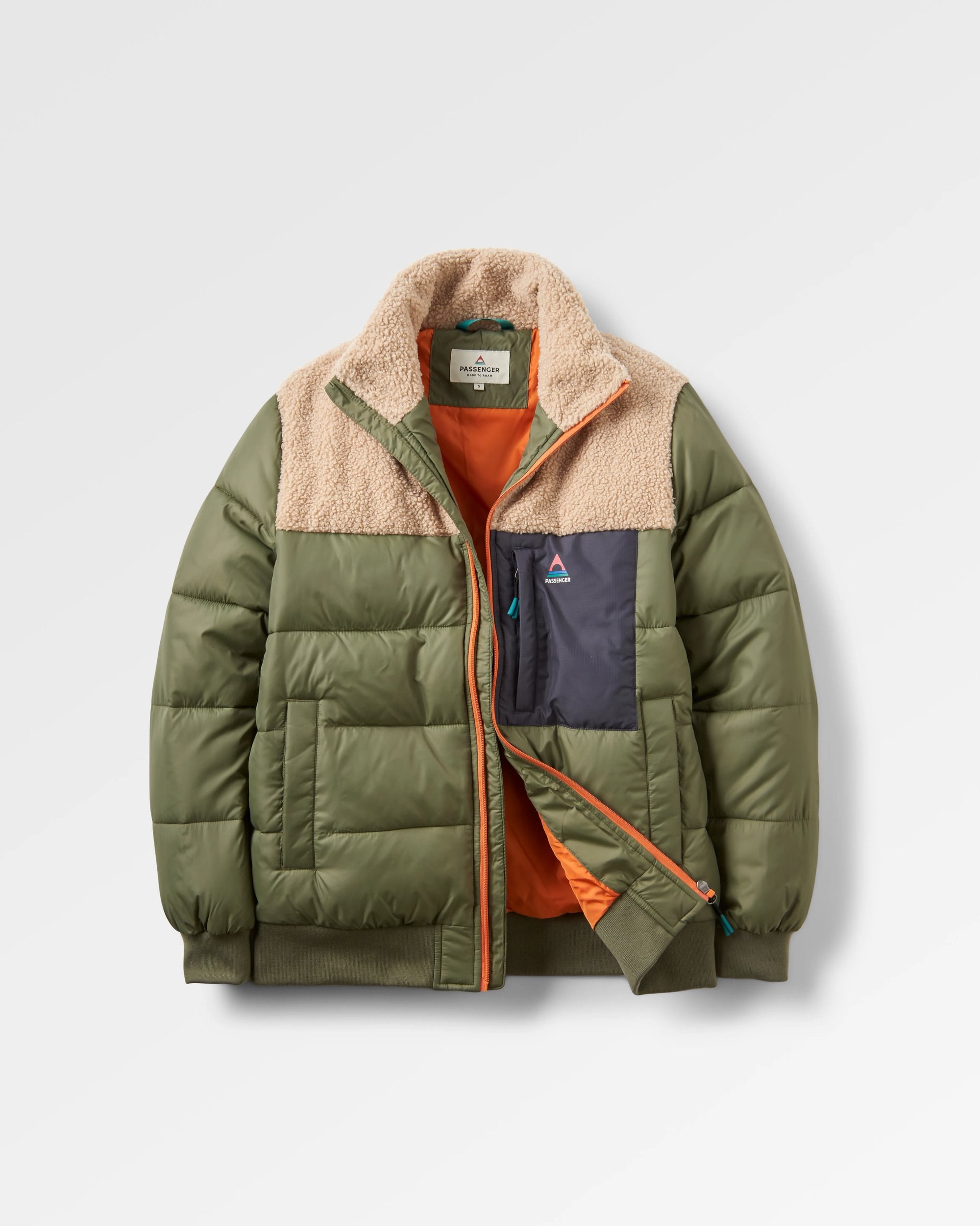 Inspire Recycled Insulated Jacket - Dusty Olive - Flatlay